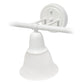 All The Rages Lalia Home Essentix White 3-Light Vanity Light With Bell-Shaped Alabaster White Glass Shades
