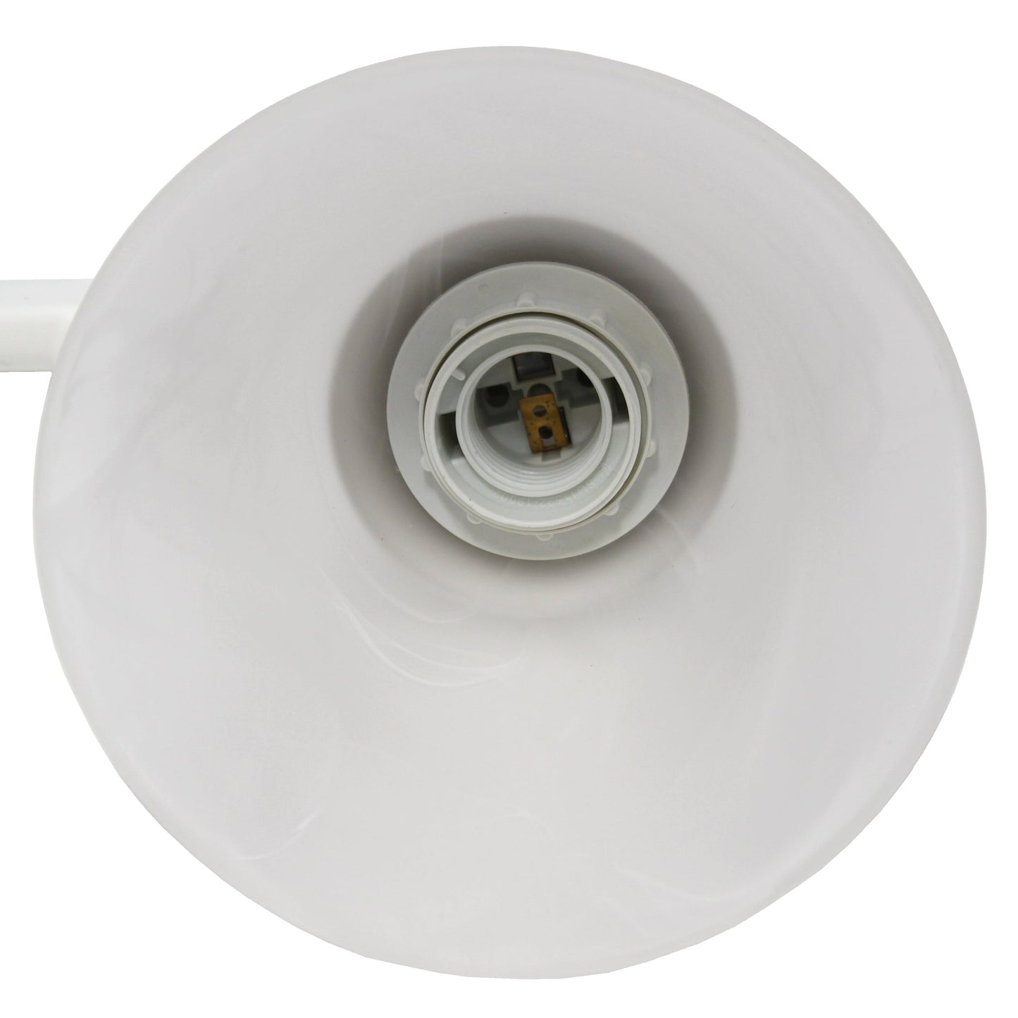 All The Rages Lalia Home Essentix White 3-Light Vanity Light With Bell-Shaped Alabaster White Glass Shades