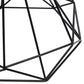 All The Rages Lalia Home Geometric Matte Black Wired Table Lamp With Fabric Shade