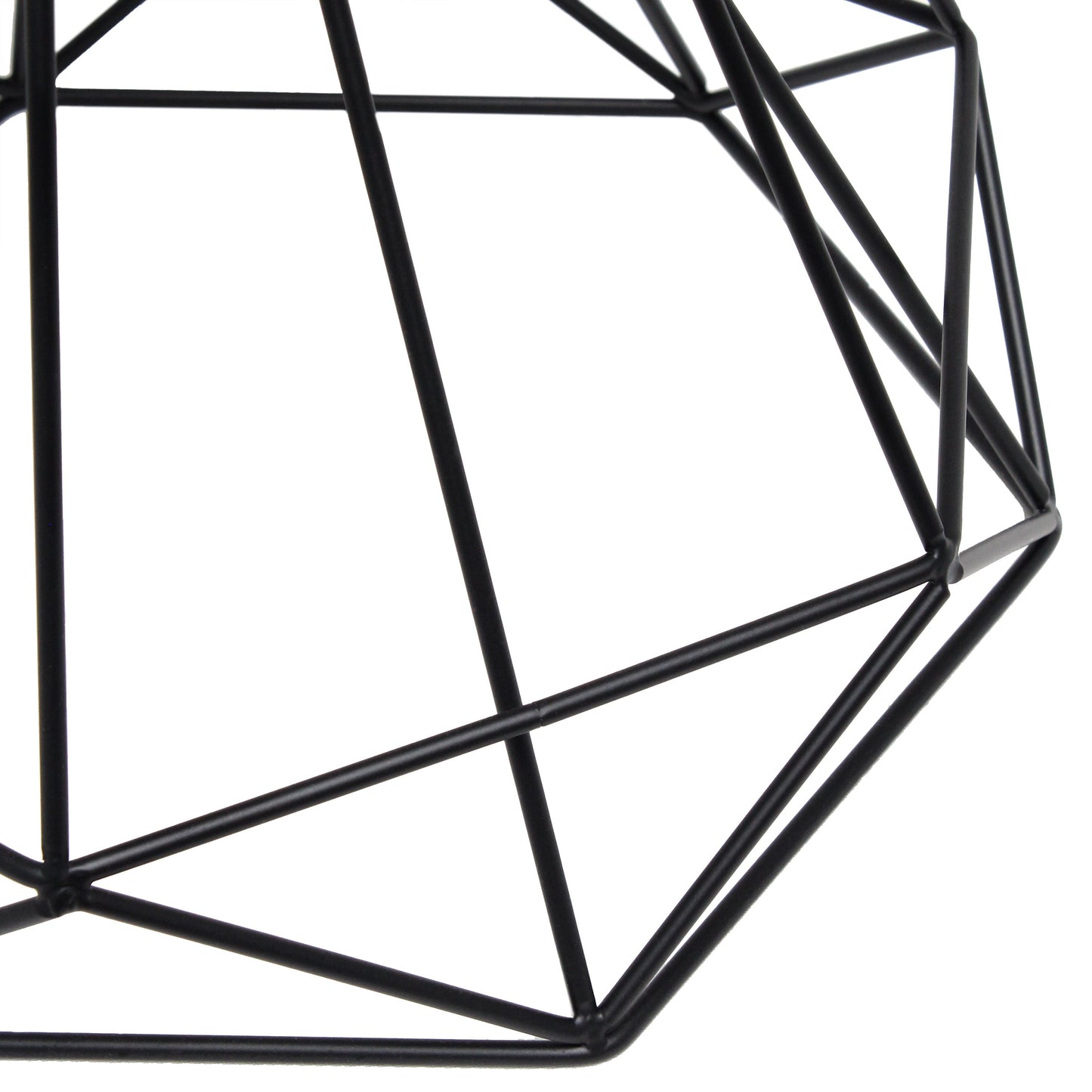 All The Rages Lalia Home Geometric Matte Black Wired Table Lamp With Fabric Shade