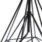 All The Rages Lalia Home Geometric Matte Black Wired Table Lamp With Fabric Shade