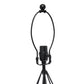 All The Rages Lalia Home Geometric Matte Black Wired Table Lamp With Fabric Shade