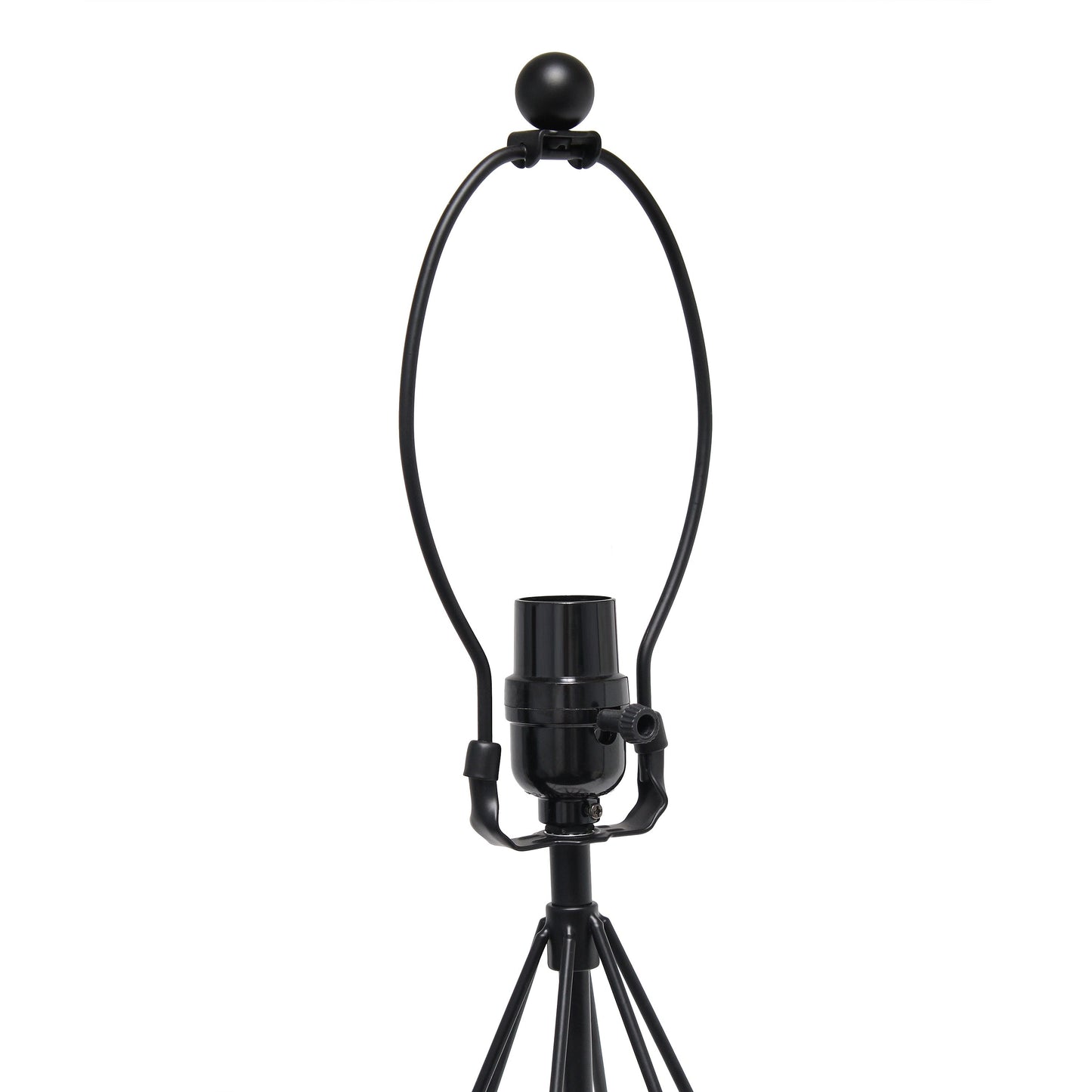 All The Rages Lalia Home Geometric Matte Black Wired Table Lamp With Fabric Shade