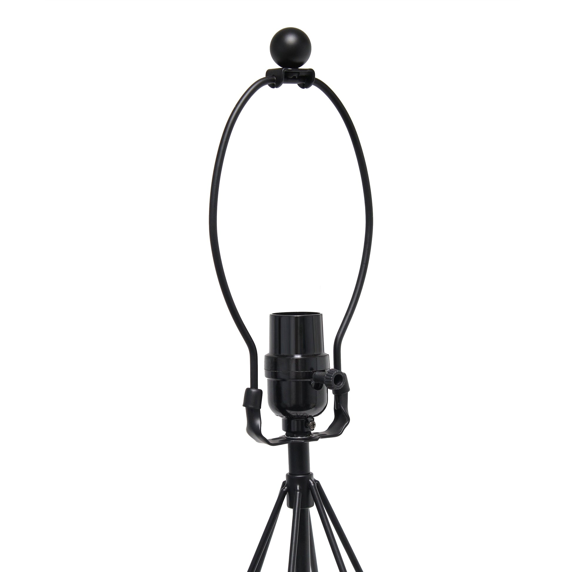 All The Rages Lalia Home Geometric Matte Black Wired Table Lamp With Fabric Shade