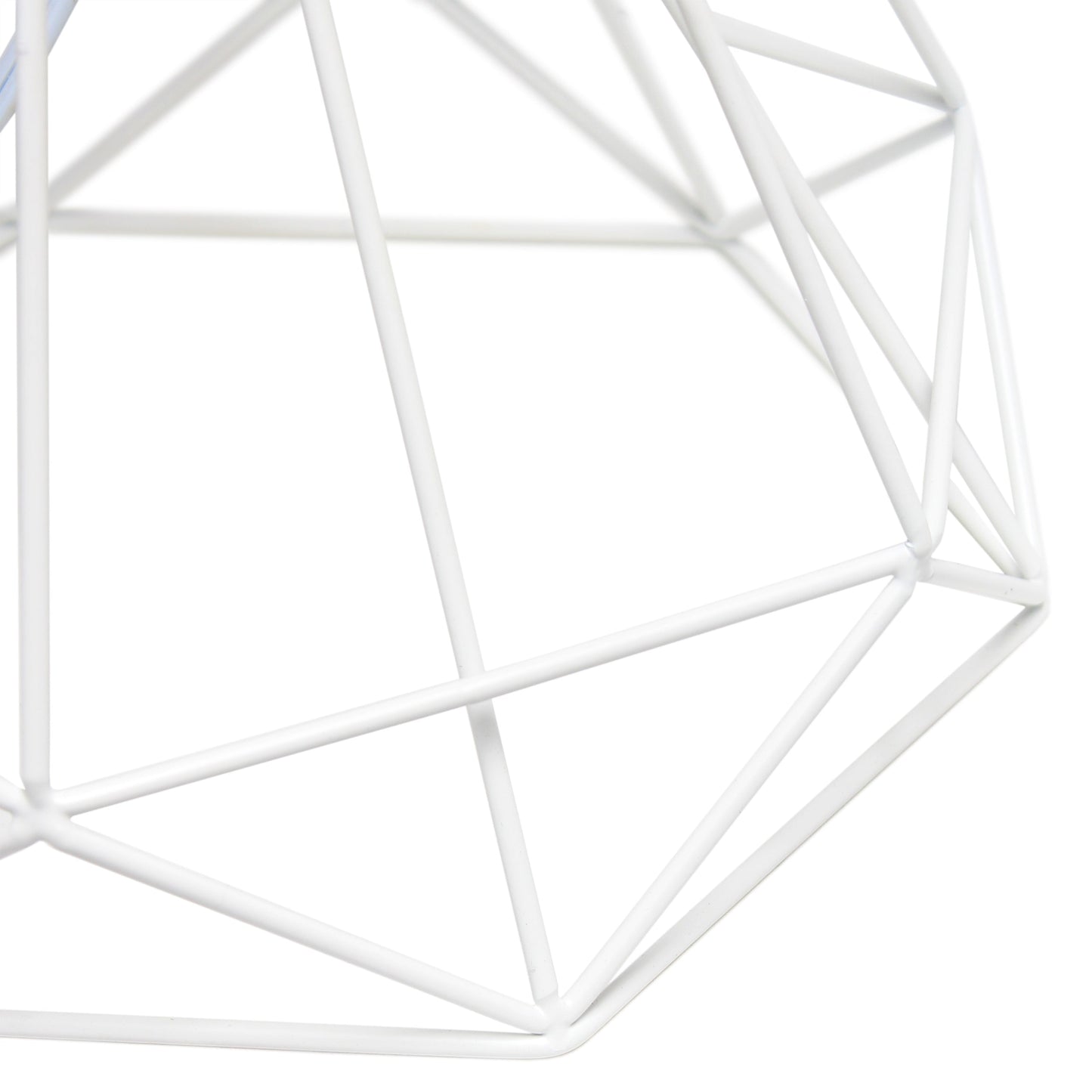 All The Rages Lalia Home Geometric Matte White Wired Table Lamp With Fabric Shade
