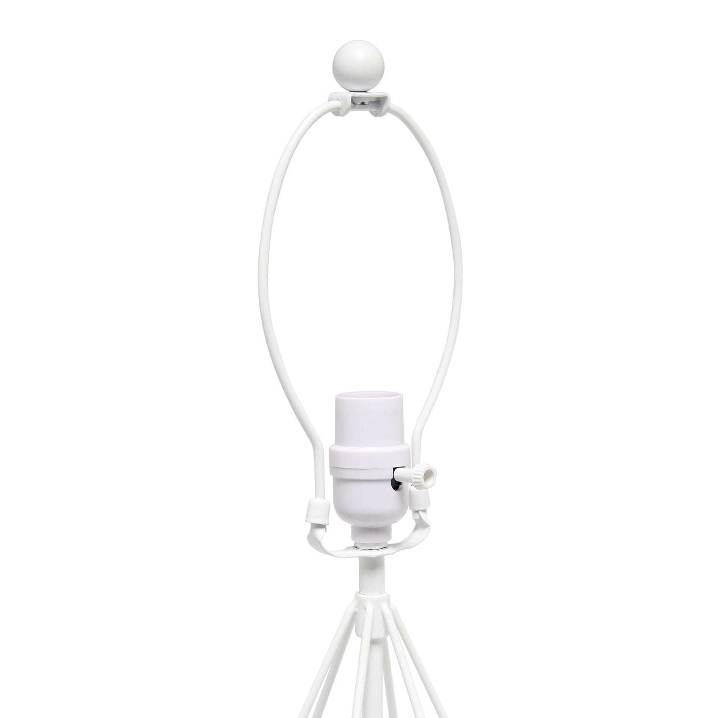 All The Rages Lalia Home Geometric Matte White Wired Table Lamp With Fabric Shade