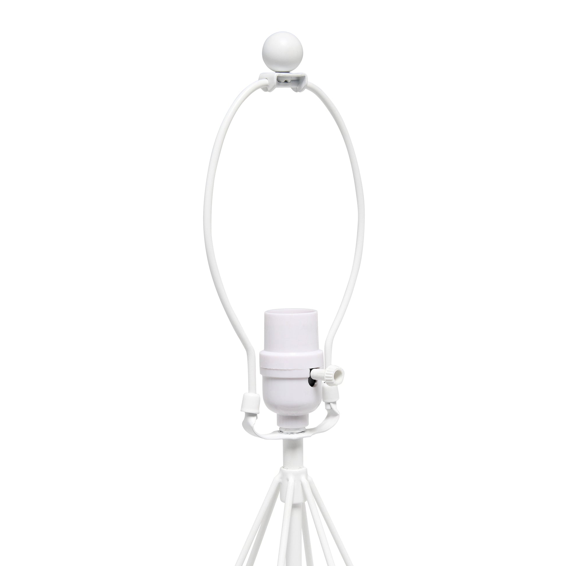 All The Rages Lalia Home Geometric Matte White Wired Table Lamp With Fabric Shade