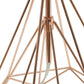 All The Rages Lalia Home Geometric Rose Gold Wired Table Lamp With Fabric Shade