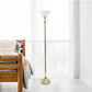 All The Rages Lalia Home Gold 1-Light Classic Torchiere Floor Lamp With Marbleized Glass Shade