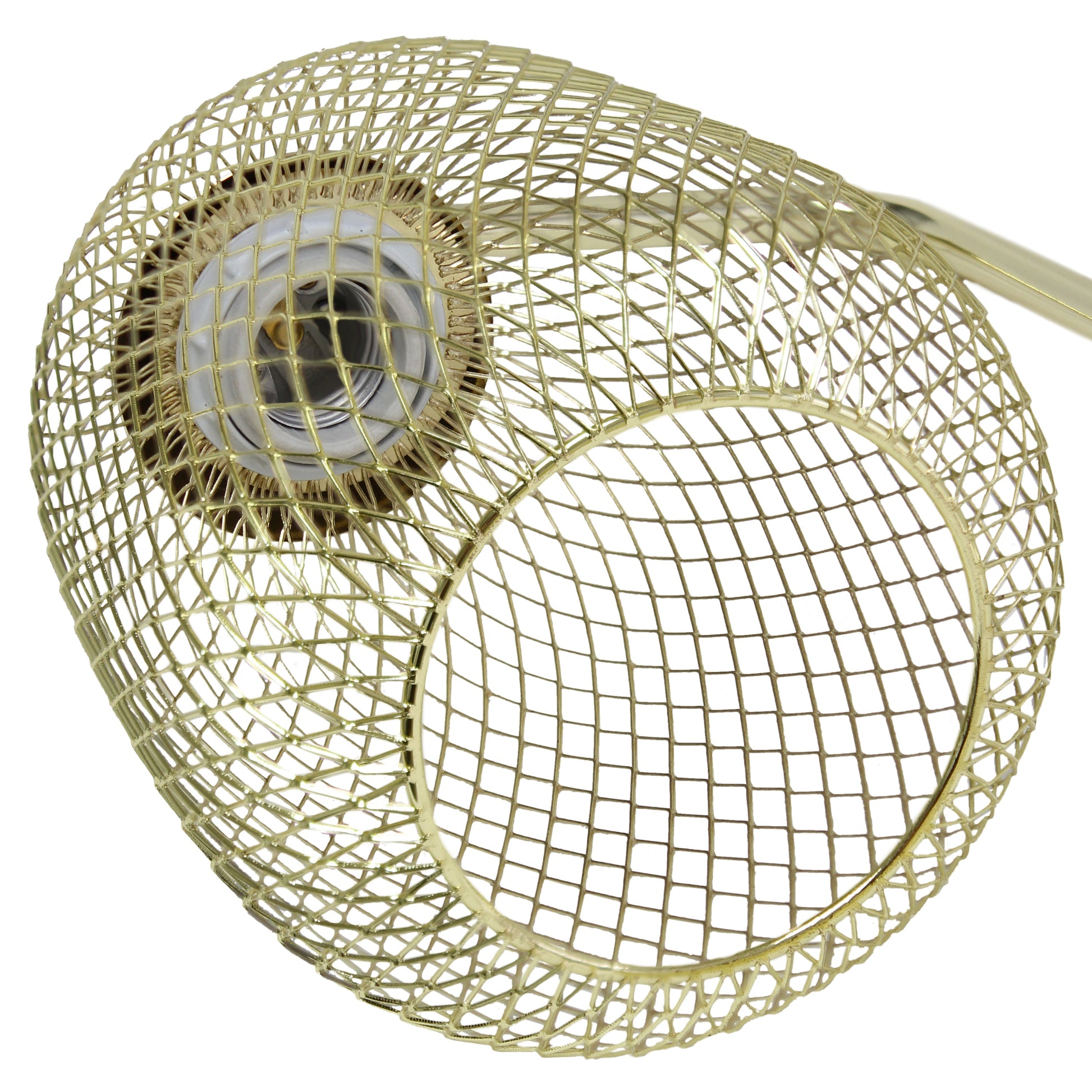 All The Rages Lalia Home Gold Industrial Mesh Table Lamp