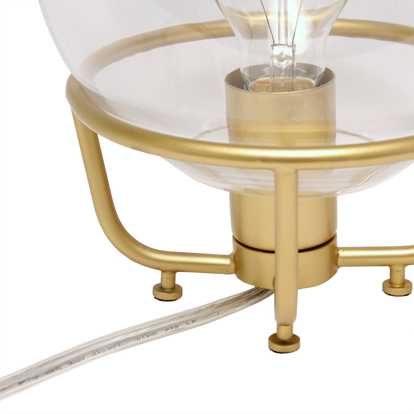 All The Rages Lalia Home Gold Old World Globe Glass Table Lamp