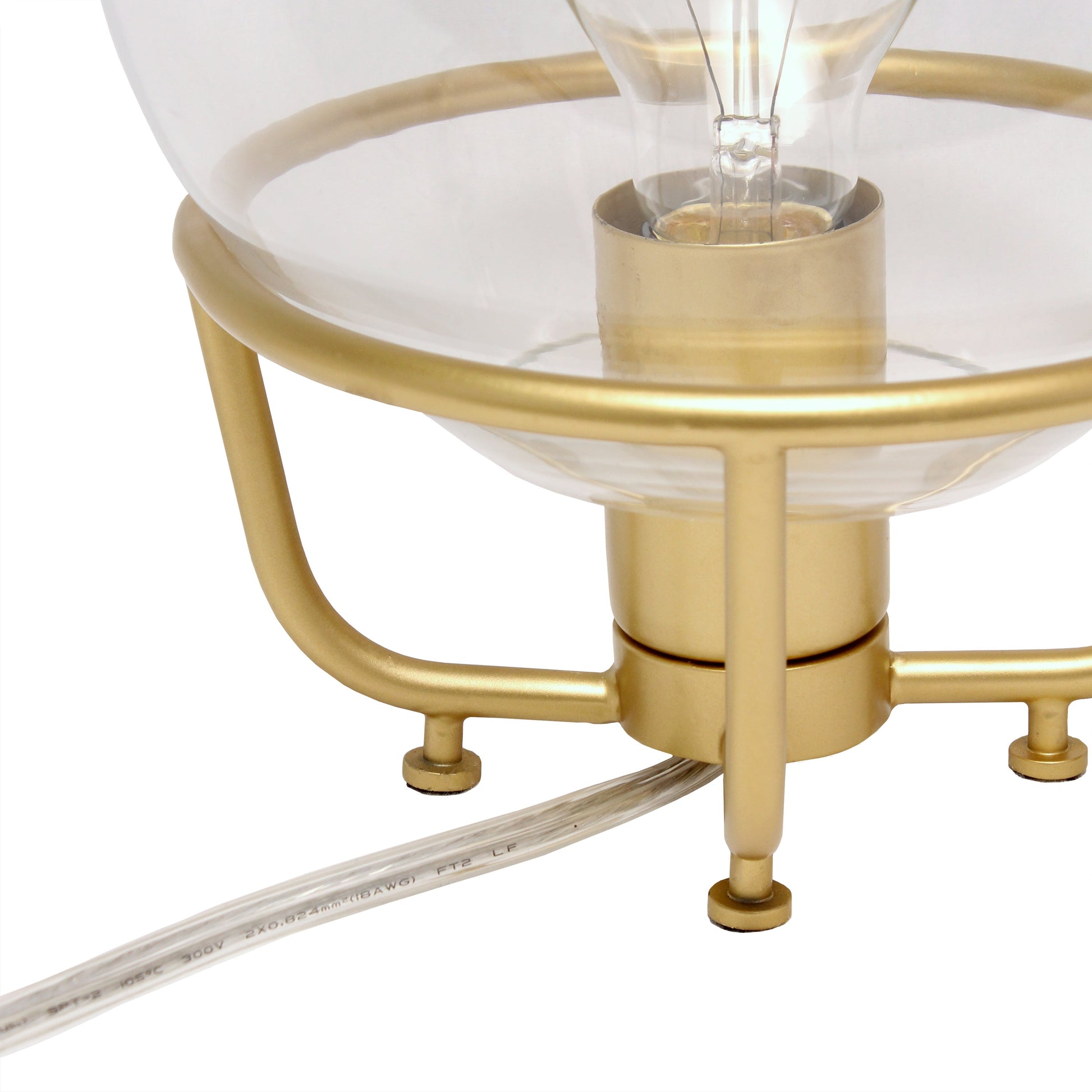 All The Rages Lalia Home Gold Old World Globe Glass Table Lamp