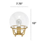 All The Rages Lalia Home Gold Old World Globe Glass Table Lamp