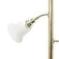 All The Rages Lalia Home Gold Torchiere Floor Lamp With 2 Reading Lights & Scalloped Glass Shades