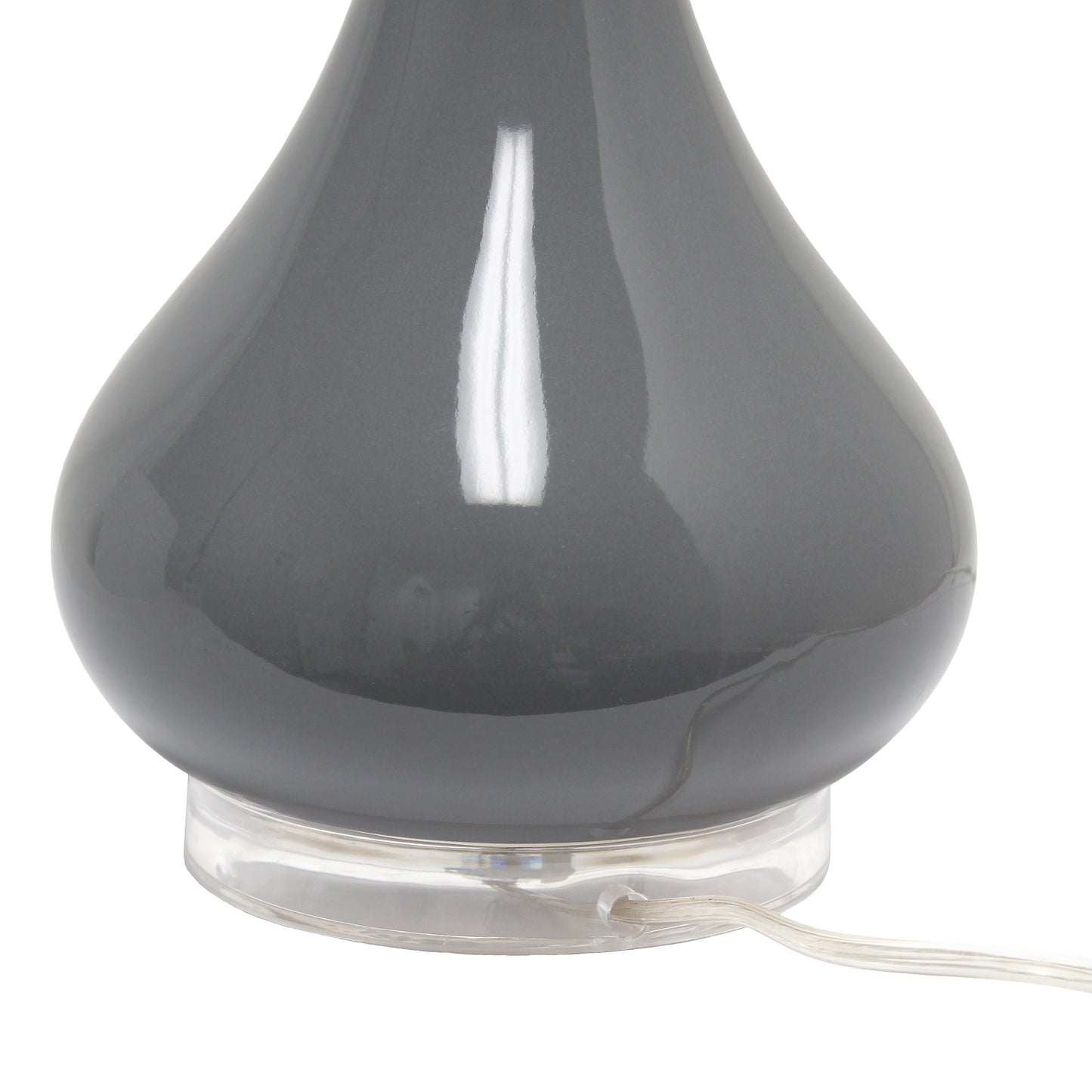 All The Rages Lalia Home Gray Droplet Table Lamp With Fabric Shade