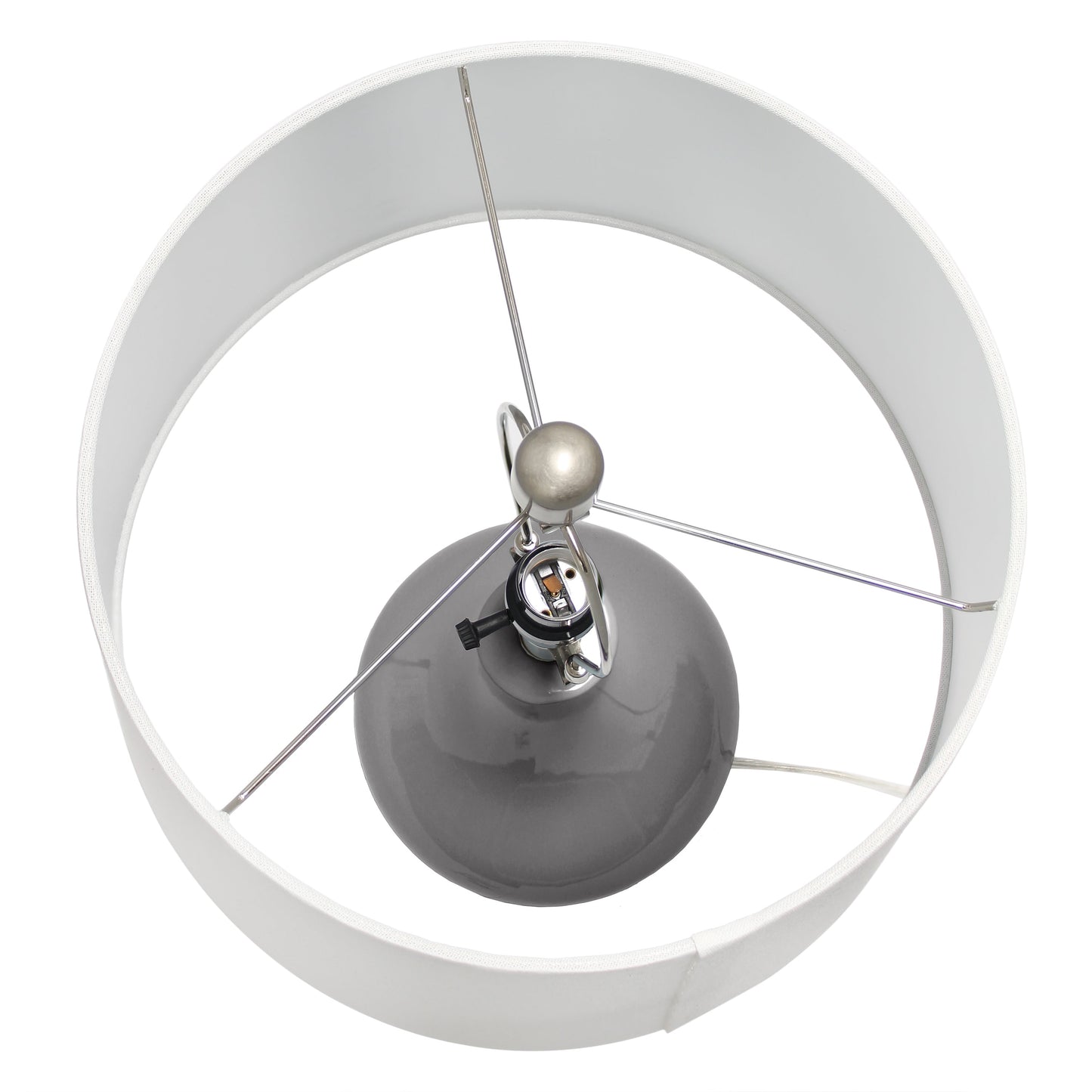 All The Rages Lalia Home Gray Droplet Table Lamp With Fabric Shade