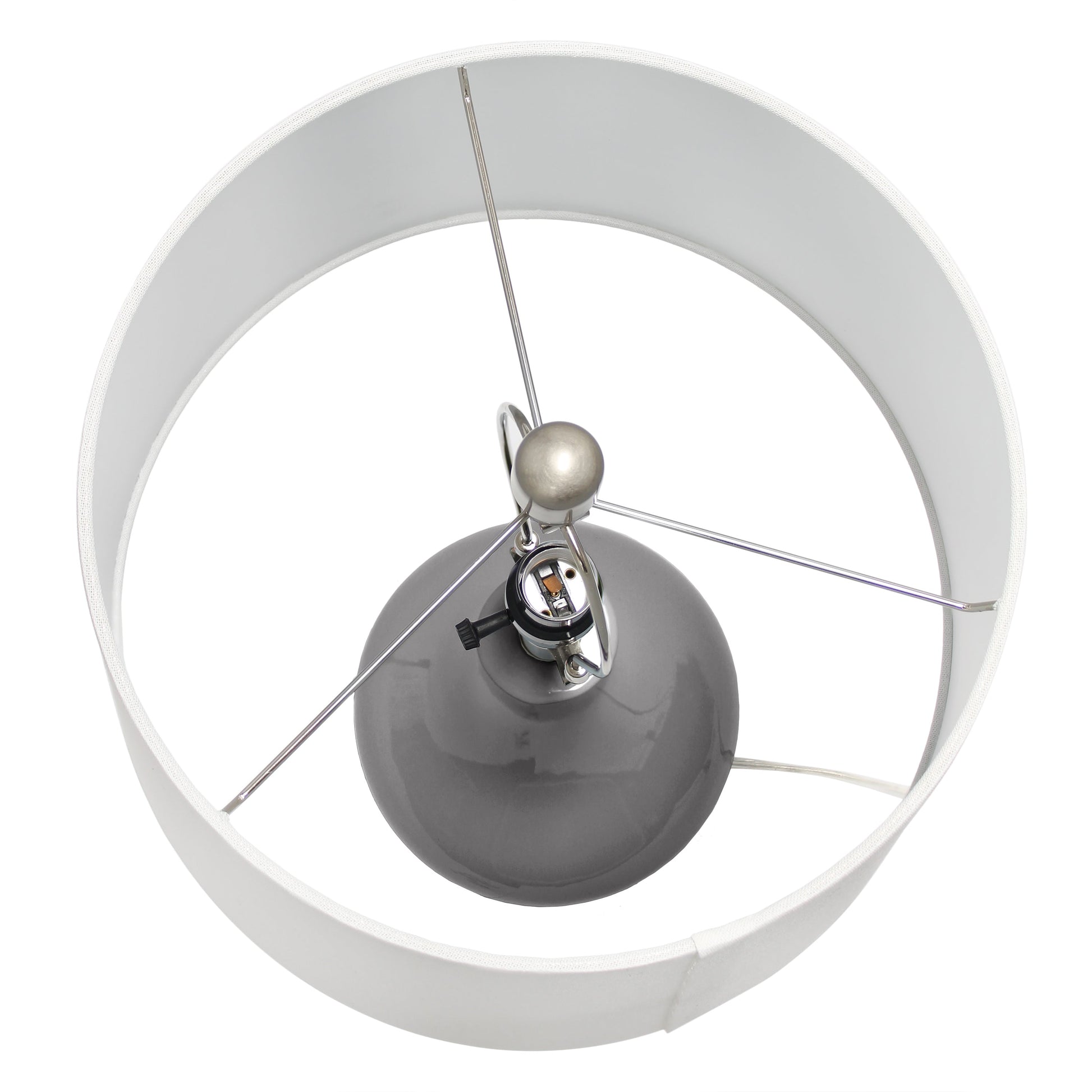 All The Rages Lalia Home Gray Droplet Table Lamp With Fabric Shade