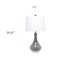 All The Rages Lalia Home Gray Droplet Table Lamp With Fabric Shade