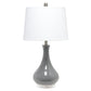 All The Rages Lalia Home Gray Droplet Table Lamp With Fabric Shade