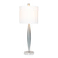 All The Rages Lalia Home Gray Stylus Table Lamp With White Fabric Shade