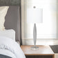 All The Rages Lalia Home Gray Stylus Table Lamp With White Fabric Shade