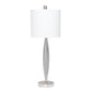 All The Rages Lalia Home Gray Stylus Table Lamp With White Fabric Shade