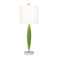 All The Rages Lalia Home Green Stylus Table Lamp With White Fabric Shade