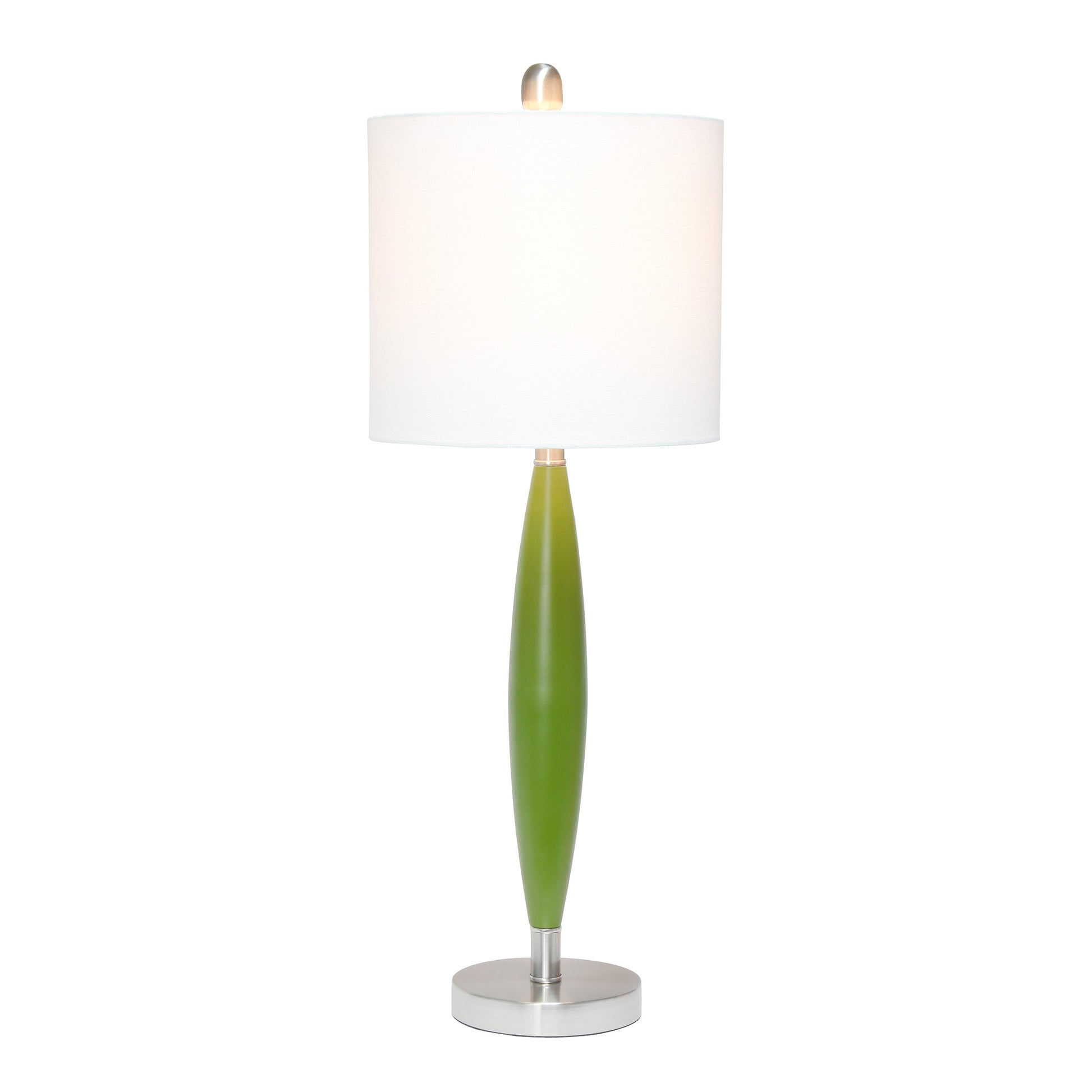 All The Rages Lalia Home Green Stylus Table Lamp With White Fabric Shade