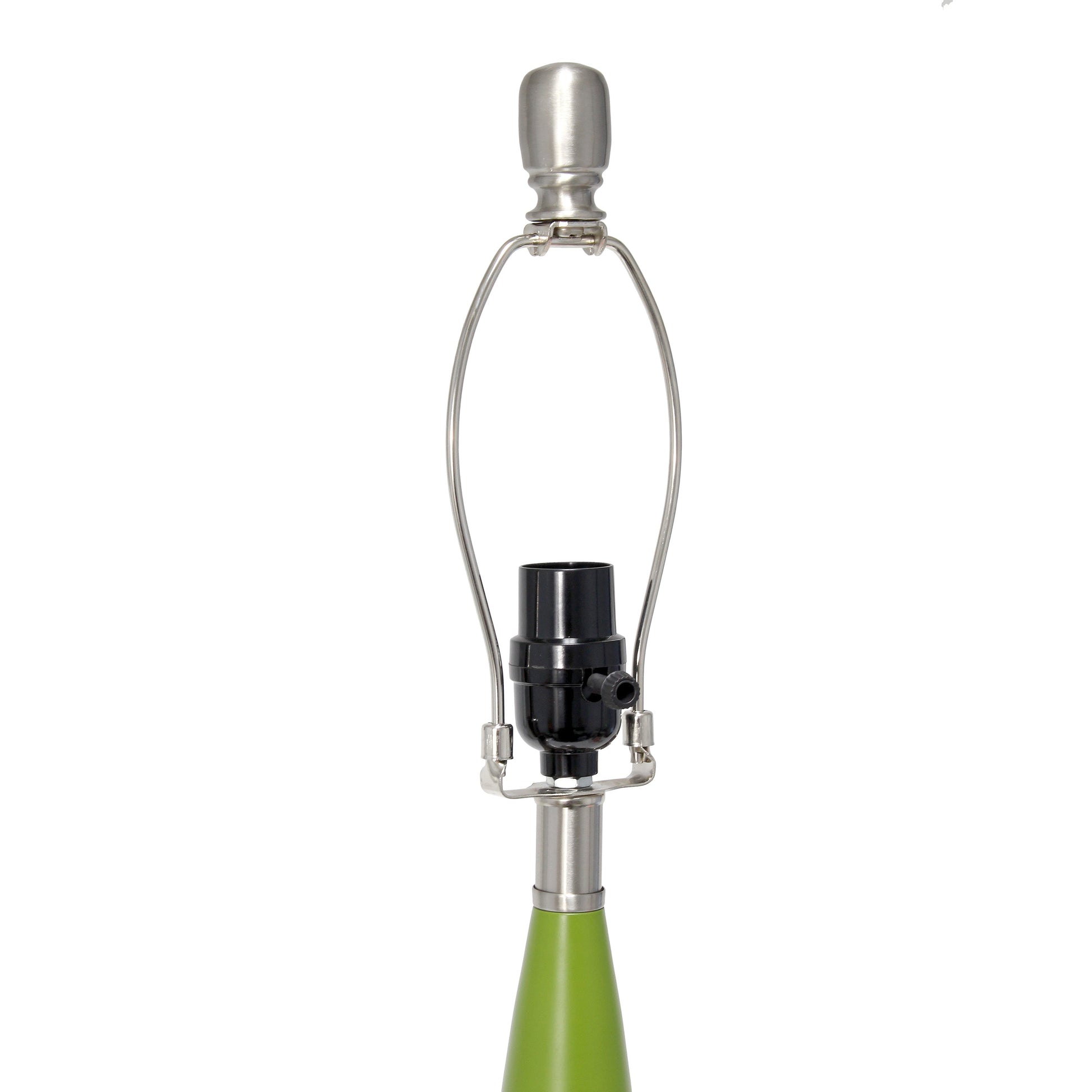 All The Rages Lalia Home Green Stylus Table Lamp With White Fabric Shade