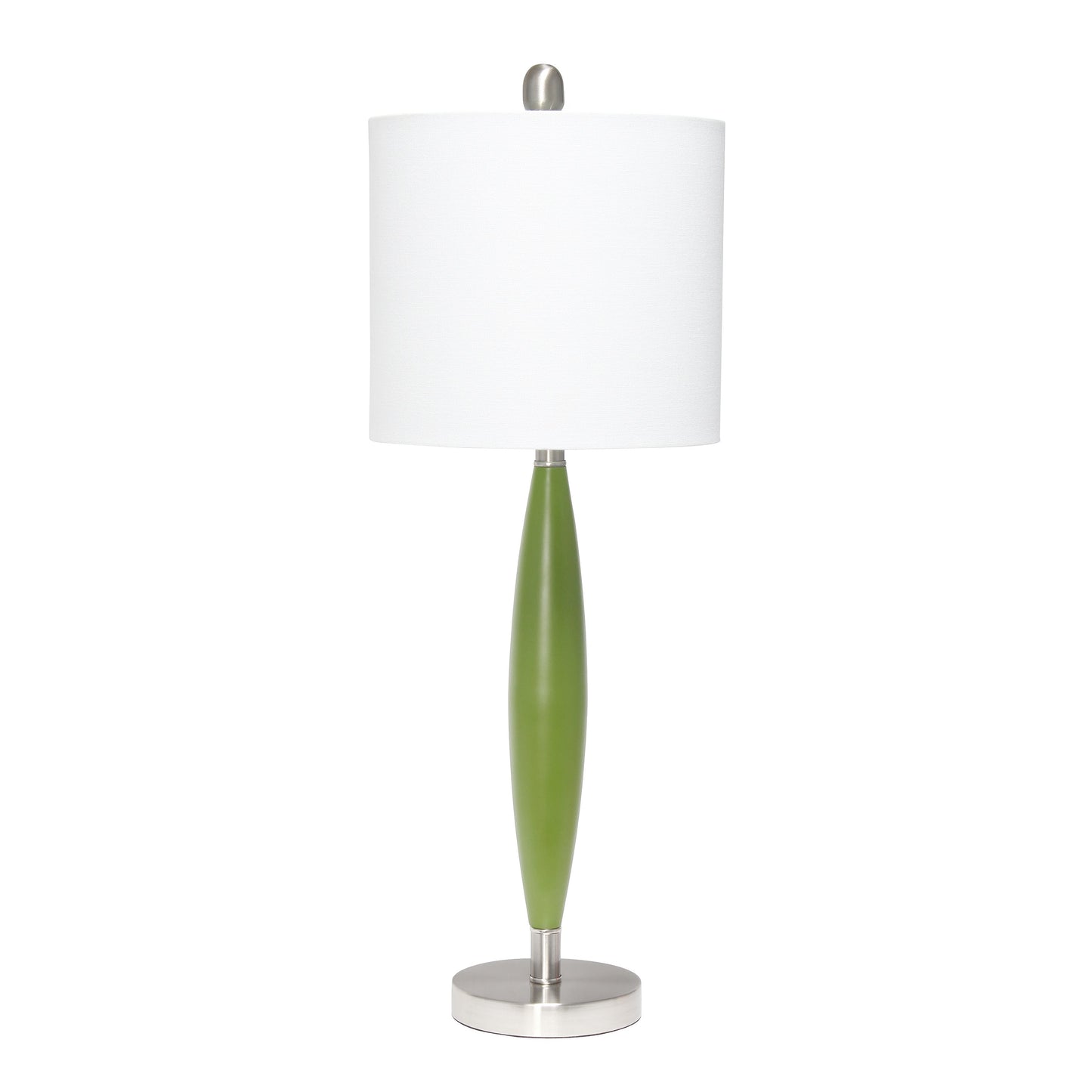 All The Rages Lalia Home Green Stylus Table Lamp With White Fabric Shade