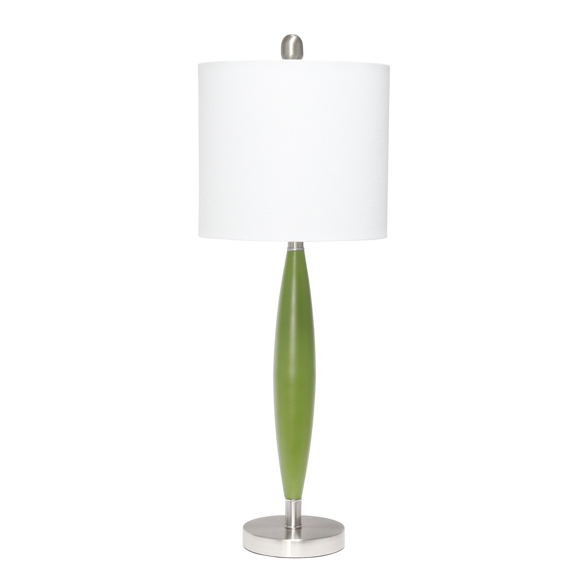 All The Rages Lalia Home Green Stylus Table Lamp With White Fabric Shade