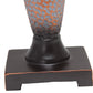 All The Rages Lalia Home Homely Hammered Bronze Traditional Valdivian Table & Floor Lamp Set With Empire Fabric Shades