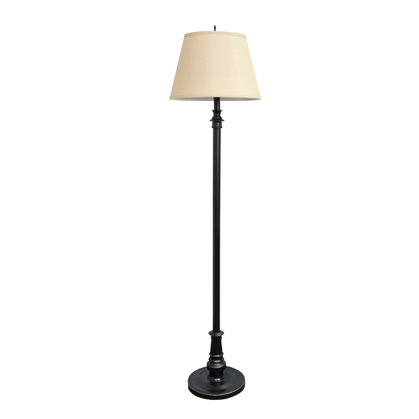 All The Rages Lalia Home Homely Oxford Classic Restoration Bronze Table & Floor Lamp Set With Tan Tapered Drum Fabric Shades