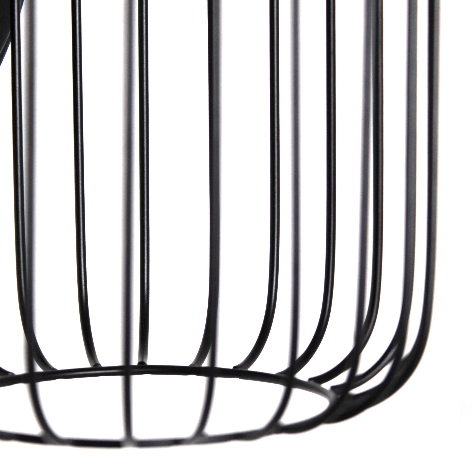 All The Rages Lalia Home Ironhouse 11" Black Industrial Decorative Cage Wall Sconce
