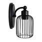 All The Rages Lalia Home Ironhouse 11" Black Industrial Decorative Cage Wall Sconce