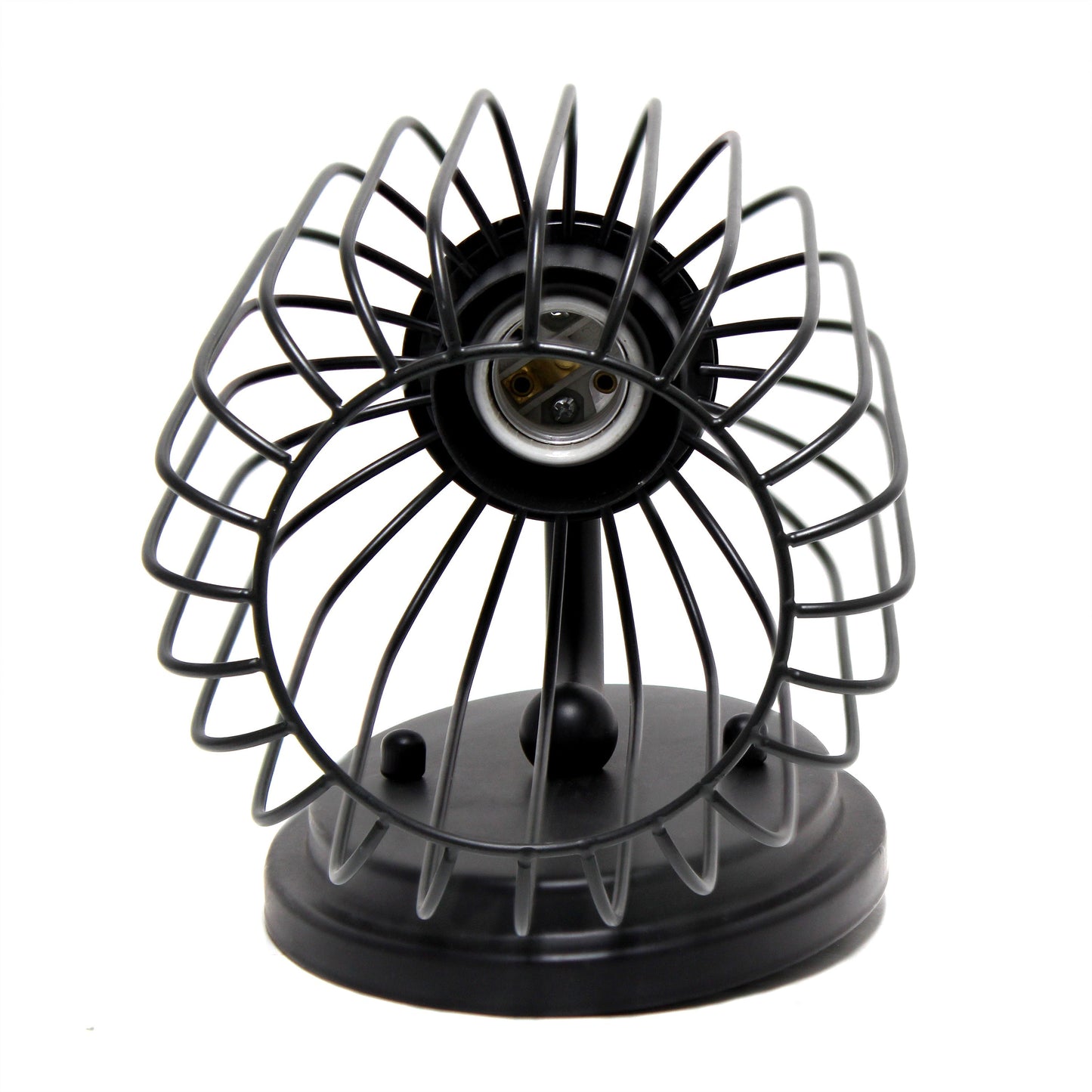 All The Rages Lalia Home Ironhouse 11" Black Industrial Decorative Cage Wall Sconce