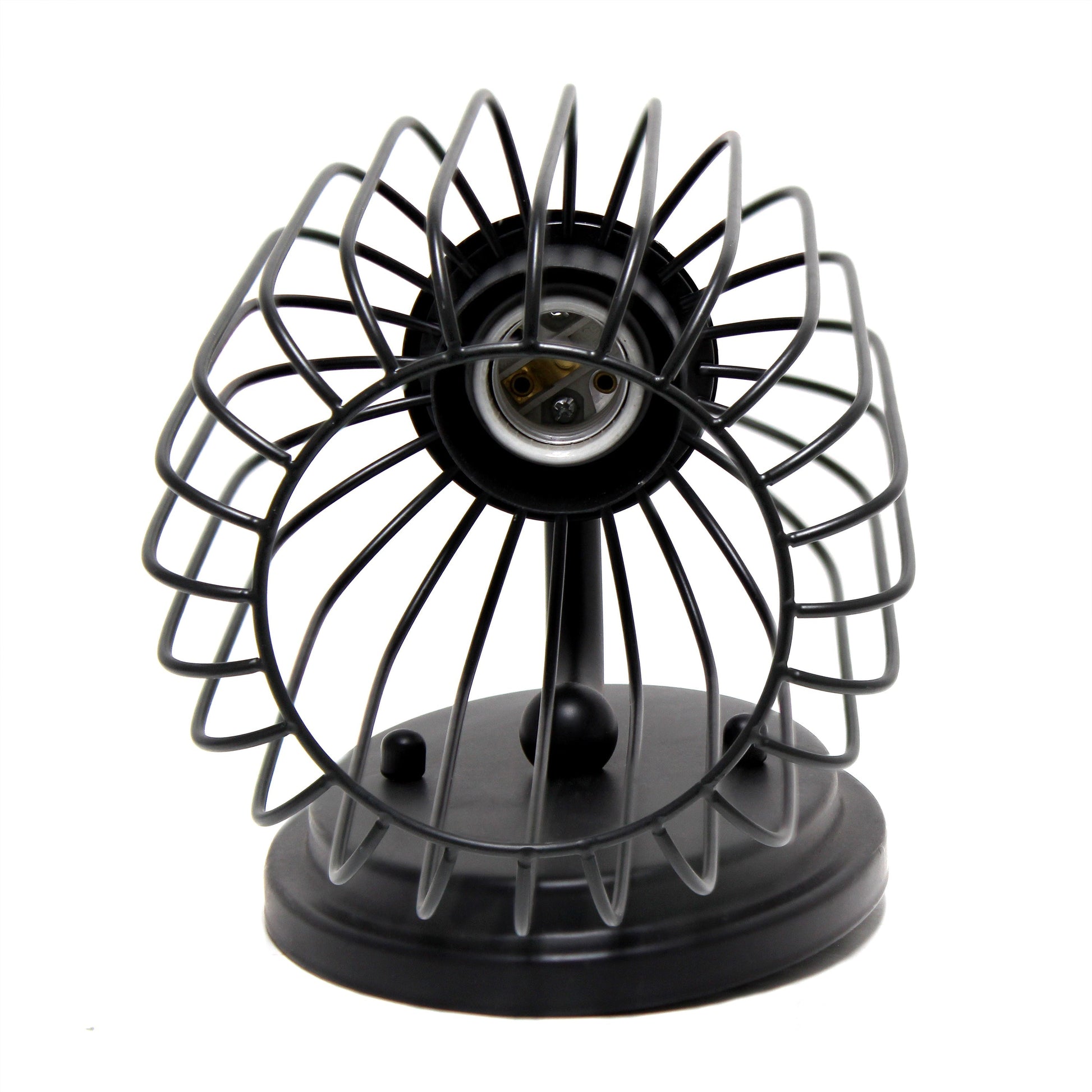 All The Rages Lalia Home Ironhouse 11" Black Industrial Decorative Cage Wall Sconce