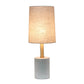 All The Rages Lalia Home Khaki & Antique Brass Concrete Table Lamp With Linen Shade