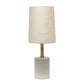 All The Rages Lalia Home Khaki & Antique Brass Concrete Table Lamp With Linen Shade