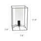 All The Rages Lalia Home Large Black Framed Table Lamp With Clear Cylinder Glass Shade