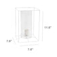 All The Rages Lalia Home Large White Framed Table Lamp With Clear Cylinder Glass Shade