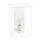 All The Rages Lalia Home Large White Framed Table Lamp With Clear Cylinder Glass Shade