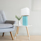 All The Rages Lalia Home Lexington 21" Aqua Leather Base Modern Home Bedside Table Lamp