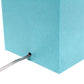All The Rages Lalia Home Lexington 21" Aqua Leather Base Modern Home Bedside Table Lamp