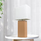 All The Rages Lalia Home Lexington 21" Beige Leather Base Modern Home Bedside Table Lamp