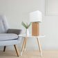 All The Rages Lalia Home Lexington 21" Beige Leather Base Modern Home Bedside Table Lamp
