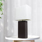 All The Rages Lalia Home Lexington 21" Black Leather Base Modern Home Bedside Table Lamp