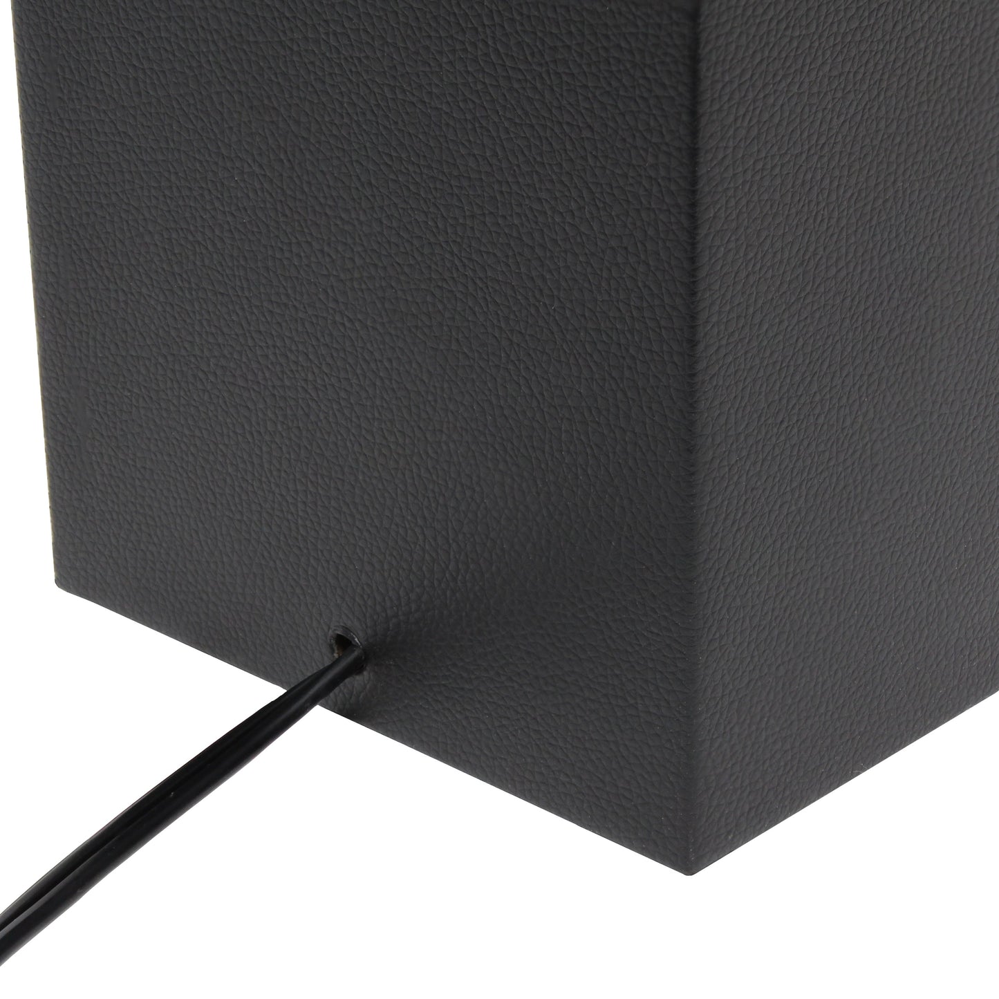 All The Rages Lalia Home Lexington 21" Black Leather Base Modern Home Bedside Table Lamp