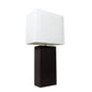 All The Rages Lalia Home Lexington 21" Black Leather Base Modern Home Bedside Table Lamp