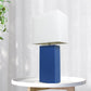 All The Rages Lalia Home Lexington 21" Blue Leather Base Modern Home Bedside Table Lamp